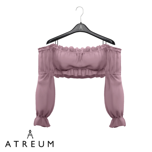 Atreum - Ruffled Crop Top Lavender Pink