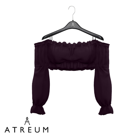 Atreum - Ruffled Crop Top Lollipop Purple