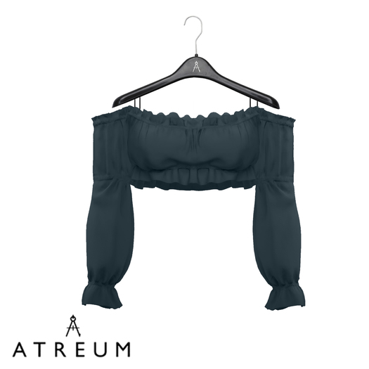Atreum - Ruffled Crop Top Thistle Blue