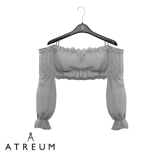 Atreum - Ruffled Crop Top White