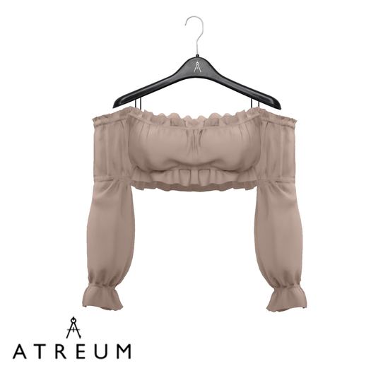 Atreum - Ruffled Crop Top Tortilla Brown