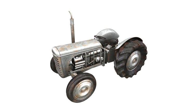 brocante. tractor gacha / grey
