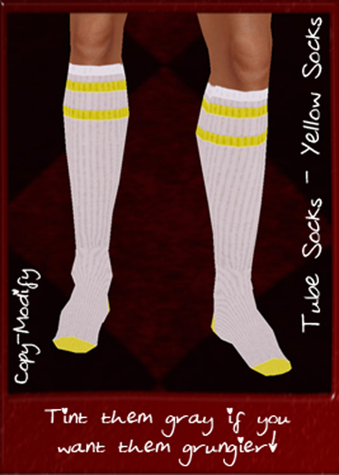 ++Randomocity++ Yellow Stripes - Tube Socks, Knee High
