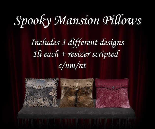 {.Gross Princess.} Spooky Mansion Pillows