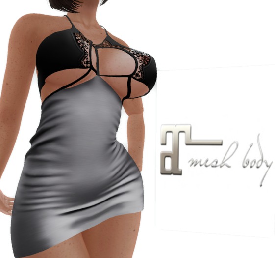 DRESS SEXY LACED EVENING DRESS SILVER//BLACK - Maitreya