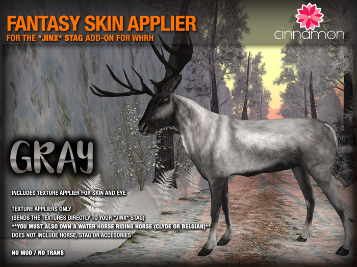 *CINNAMON* Jinx Stag - GRAY -BOX (add me)