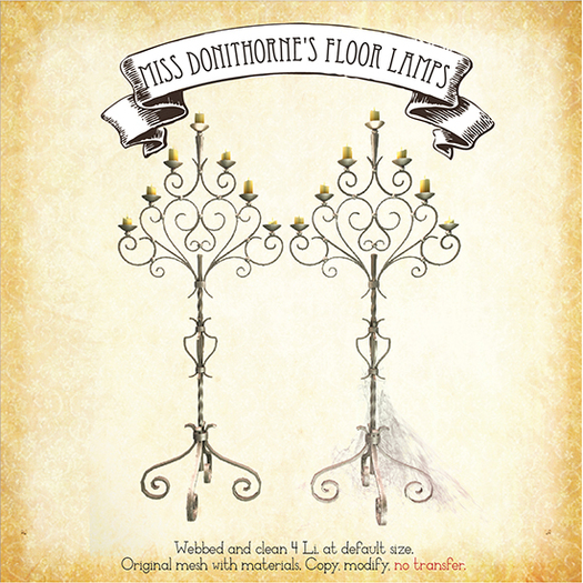 [noctis] MIss Donithorne's floor chandelier-Wear to unpack