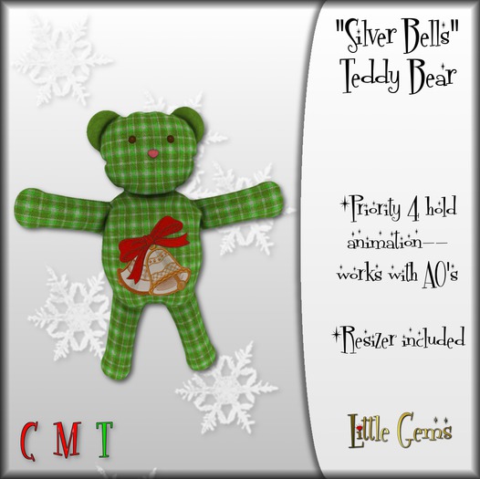 Silver Bells Teddy Bear (boxed)