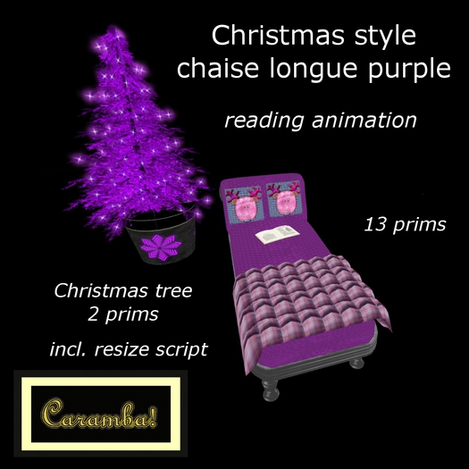 Christmas style chaise longue purple - Christmas offer