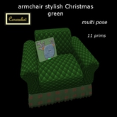 armchair Stylish Christmas green  