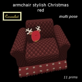 armchair Stylish Christmas red  