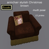 armchair Stylish Christmas brown  