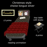 Christmas style chaise longue silver - Christmas offer