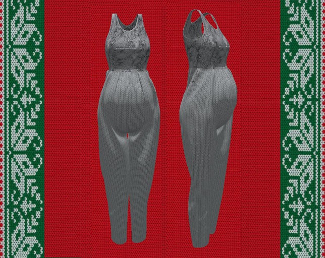 .:B&K:. White XMAS jumpsuit pregnant