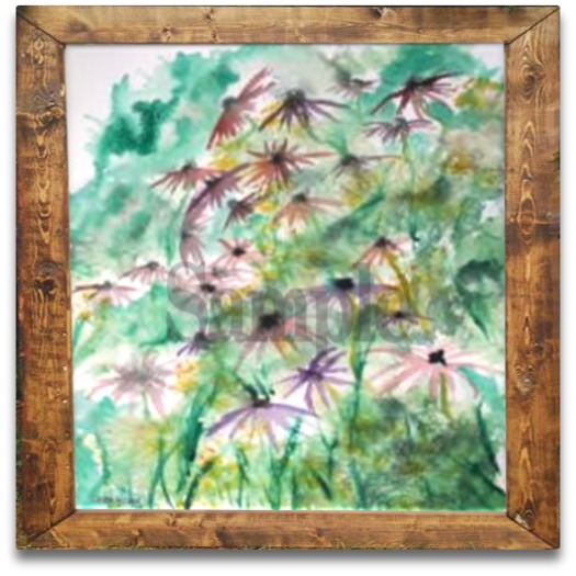 WALL ART - Lavender Coneflowers