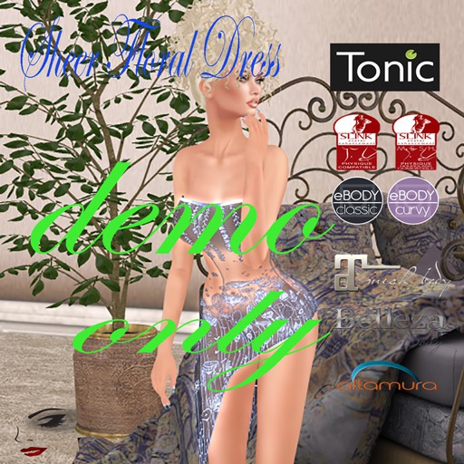 YGTL - SHEER FLORAL DRESS DEMO