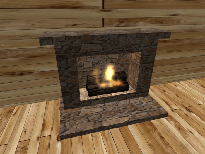 TM Stone Fireplace