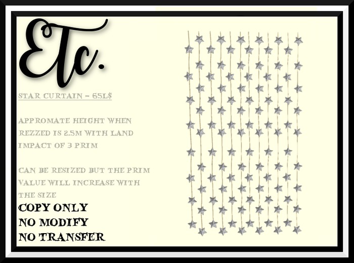 Etc. Star Curtain