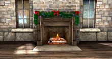 Christmas Mantle Wreath Ribbon Mesh