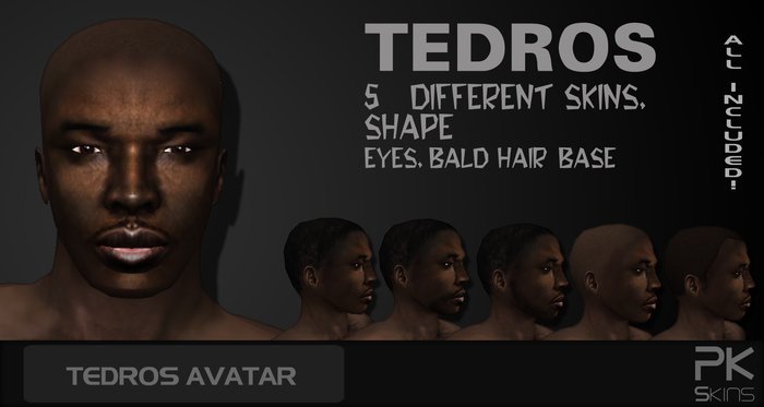 [PK] TEDROS (5 different skins + shape,eyes,bald hair base)