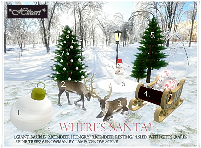 *Hikari* Where's Santa? Reindeer resting