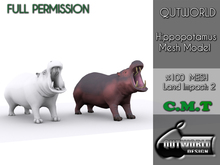 .::QUTWORLD .::Hippopotamus Mesh Model::.FP Unpack (ADD)