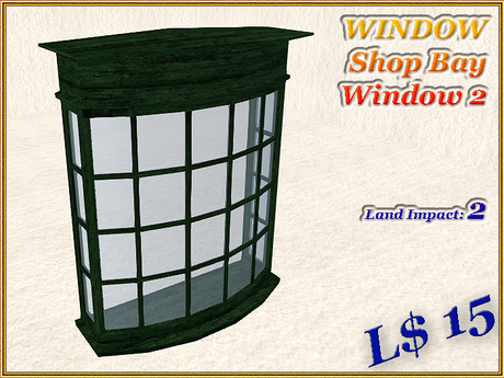 Second Life Marketplace - WINDOW Shop Bay Window 2 (2 LI) ( Full perm )
