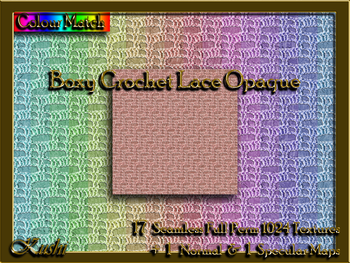 !Kushi! BoxyCrochetLaceOPAQUE Textures -WEAR TO UNPACK