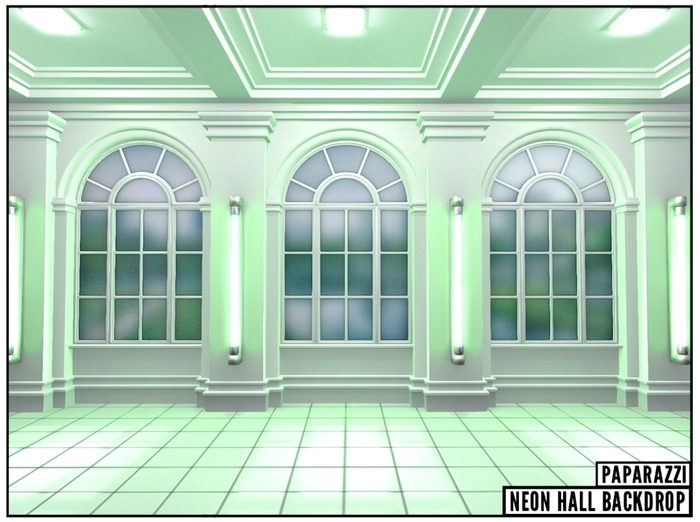 Paparazzi - BACKDROP - Neon Hall - GREEN