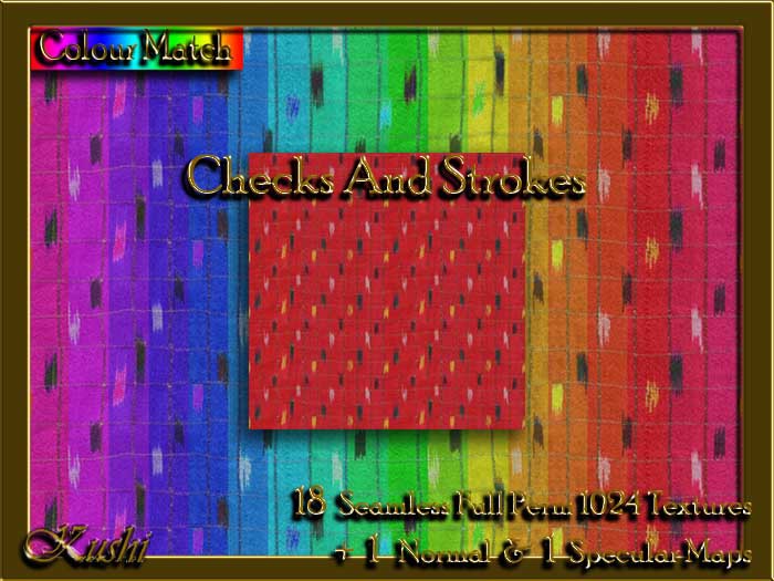 !Kushi! ChecksAndStrokes Textures -WEAR TO UNPACK