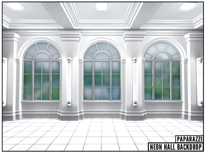 Paparazzi - BACKDROP - Neon Hall - WHITE