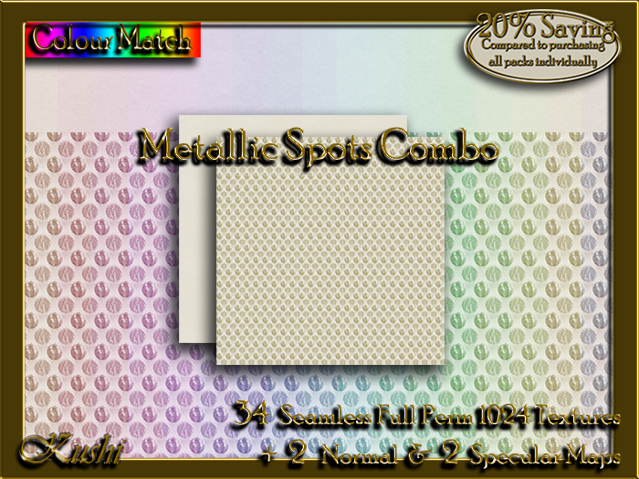 !Kushi! MetallicSpotsCOMBO Textures -WEAR TO UNPACK