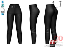 Dae Obj FBX High Waist 3 Buttons 3 Hoops Pants Maitreya, Slink, Belleza, Tonic