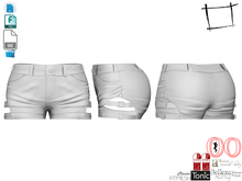 Dae Obj FBX Side Buckles Shorts Maitreya, Slink, Belleza, Ocacin Voluptuous, Tonic