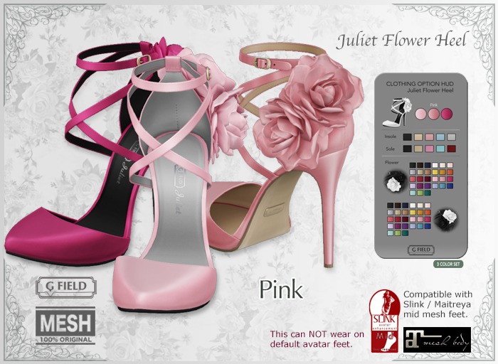 *GF* Juliet Flower Heel -Pink-