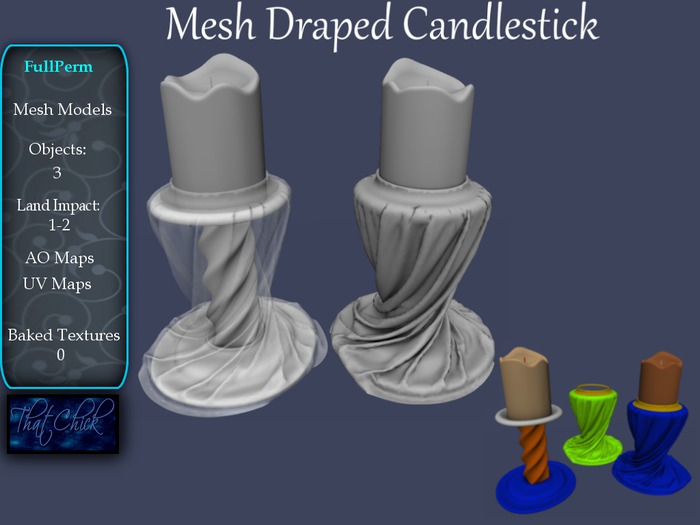 ~tc~ Mesh Draped Candlestick FullPerm Kit