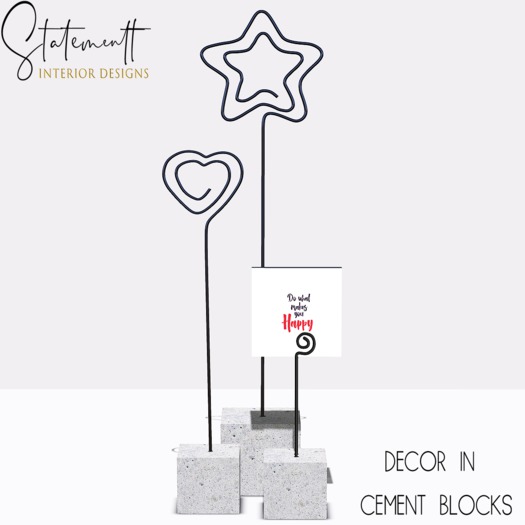 STATEMENT.T I.D. - Decor in cement blocks (wear me)