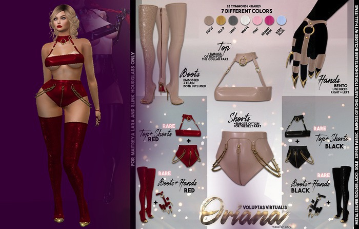 V/. [Oriana] - Maitreya - Outfits - { RED } RARE