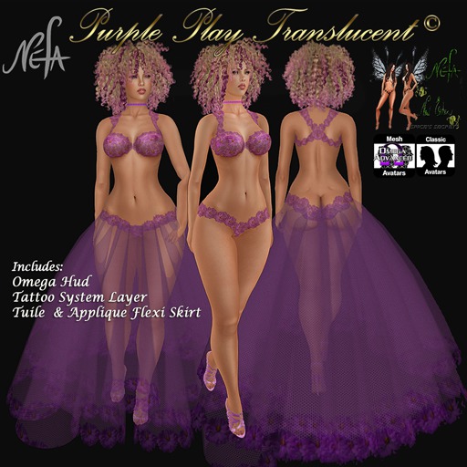 NEFA 12S Purple Play Translecent w/Tattoo Layer & Omega bx