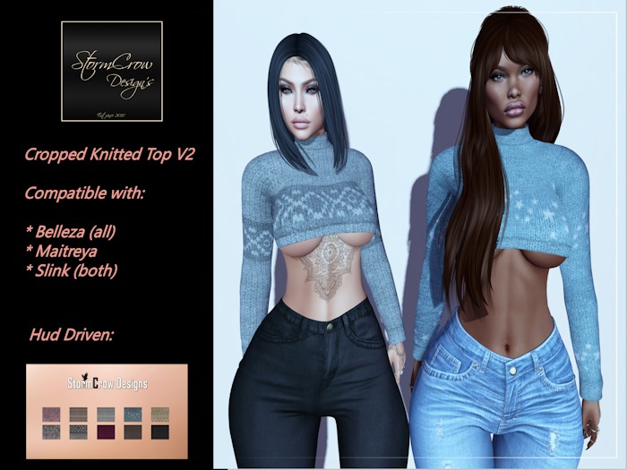 Cropped Top with Hud Knit V2