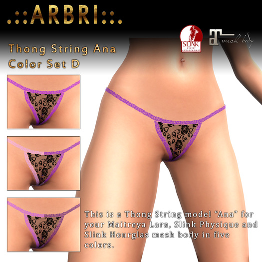 .::Arbri::. Thong Ana - Laced Roses Set D