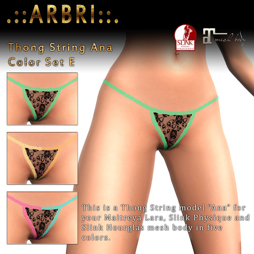 .::Arbri::. Thong Ana - Laced Roses Set E