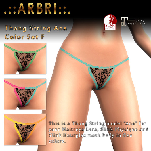 .::Arbri::. Thong Ana - Laced Roses Set F