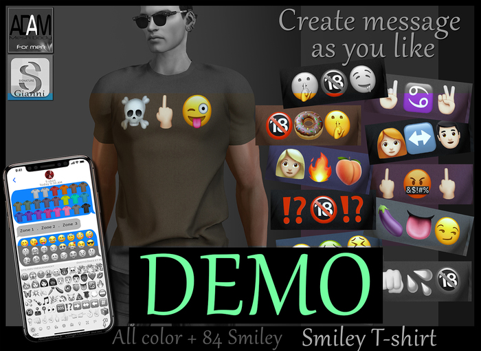 *!* Smiley Tshirt ADAM & Signature DEMO- wear to unpack
