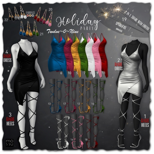Mossu - Holiday Party(20).Earrings - Love Set