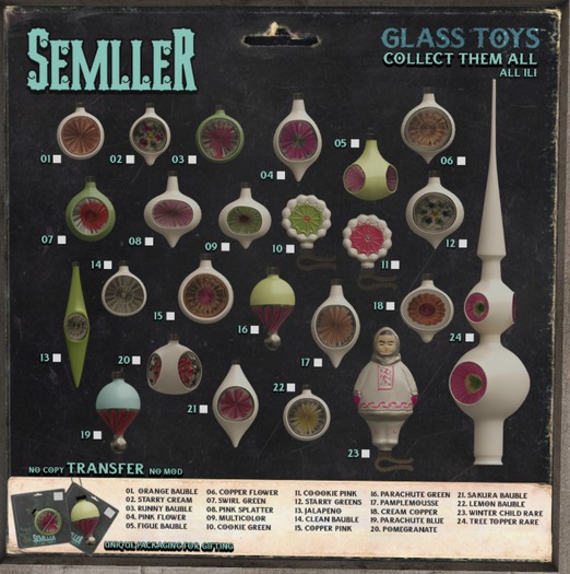 14 CLEAN BAUBLE [SEMLLER GLASS TOYS] (OPEN TO UNPACK)