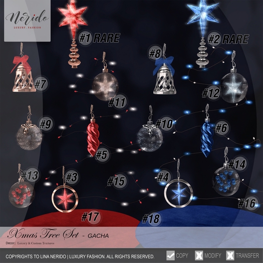 #6~Nerido~ Xmas Ball Spiral - Blue