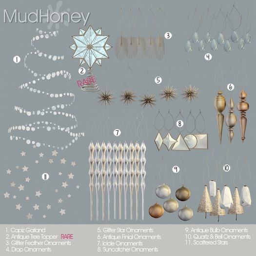 MH Glitter Star Ornaments