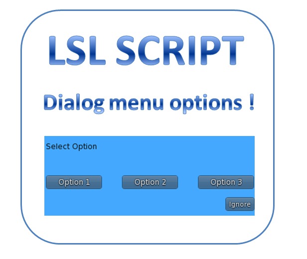 Script Menu Options Dialog