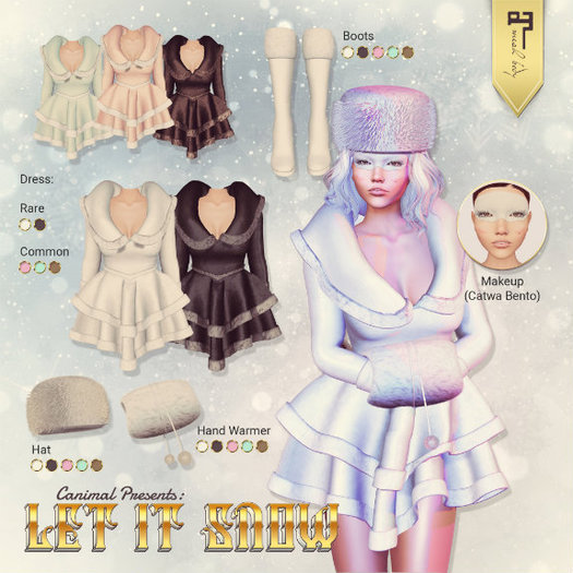 [Canimal] Let It Snow - Dress White RARE
